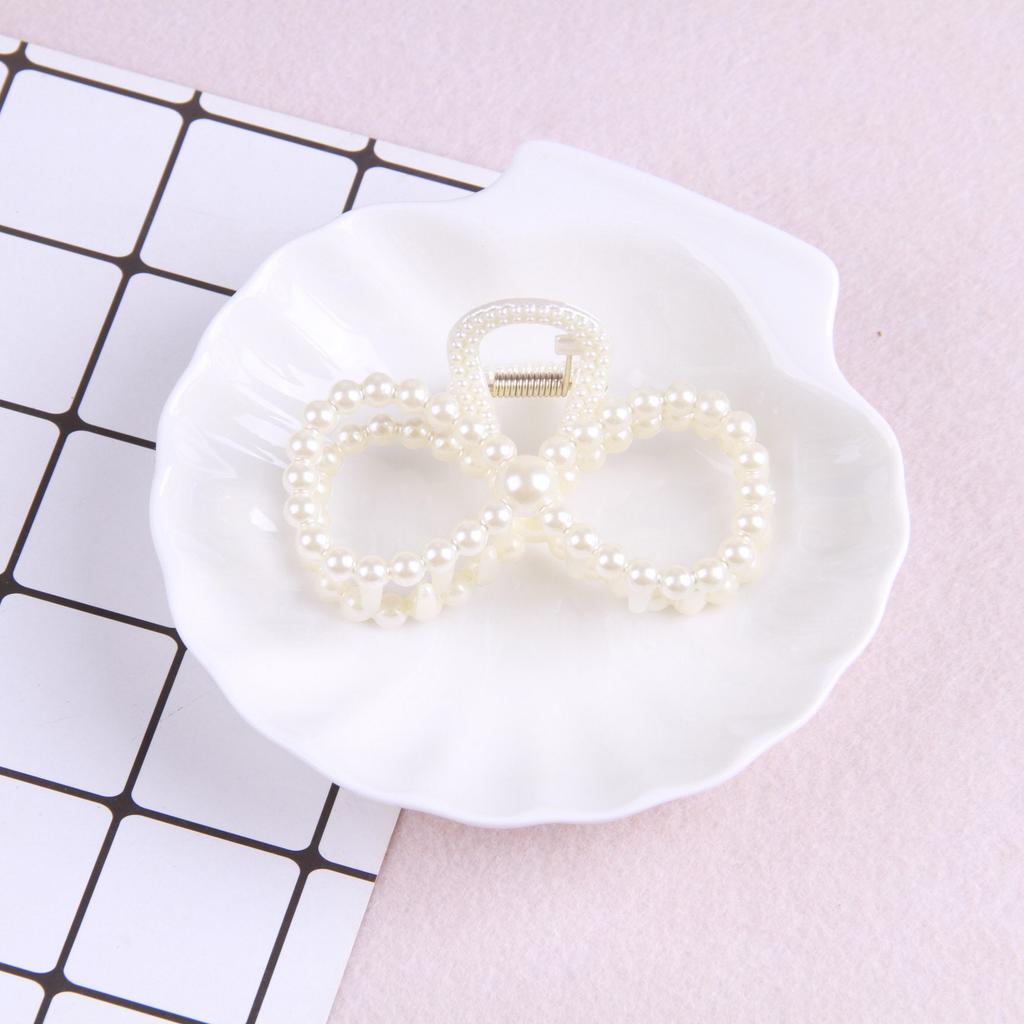 Retro Transparent Pearl Clip Korejský Creative Bath Pearl Spona do vlasů Trendy Transparent Color Clip