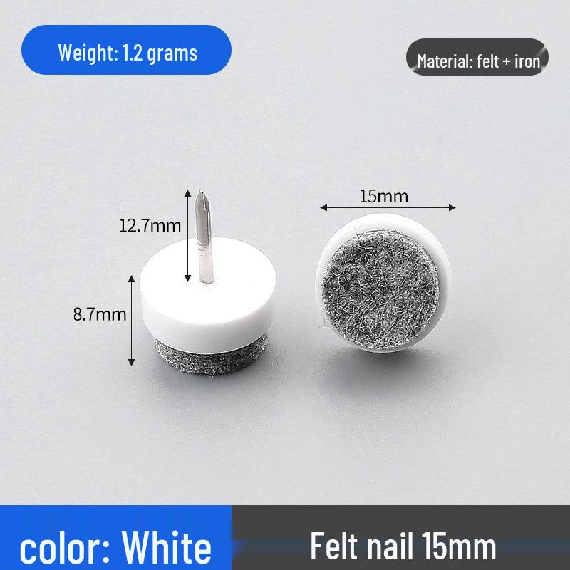 Yingya Anti-Slip Felt Leveling Feet for Furniture: White/Brown Pads for Cabinets, Tables, Chairs, Sofas