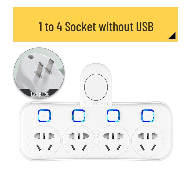 Wireless Multifunctional 2-Pin Plug Strip & Adapter