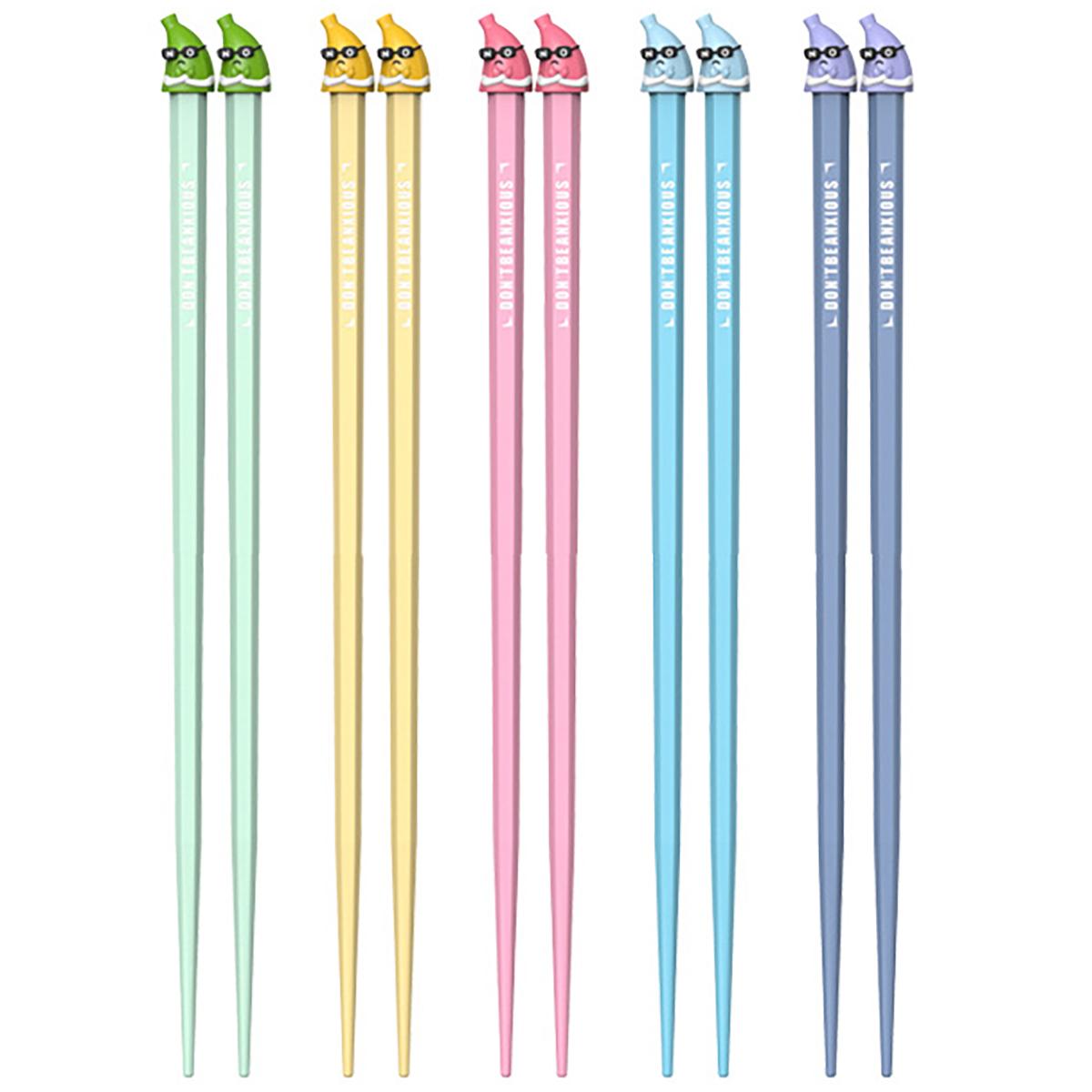 

Набор из 5 пар палочек из сплава, мультяшные милые креативные палочки для еды, набор столовой посуды 24,5 см, бытовые, для вечеринок, кухонные, для обеда