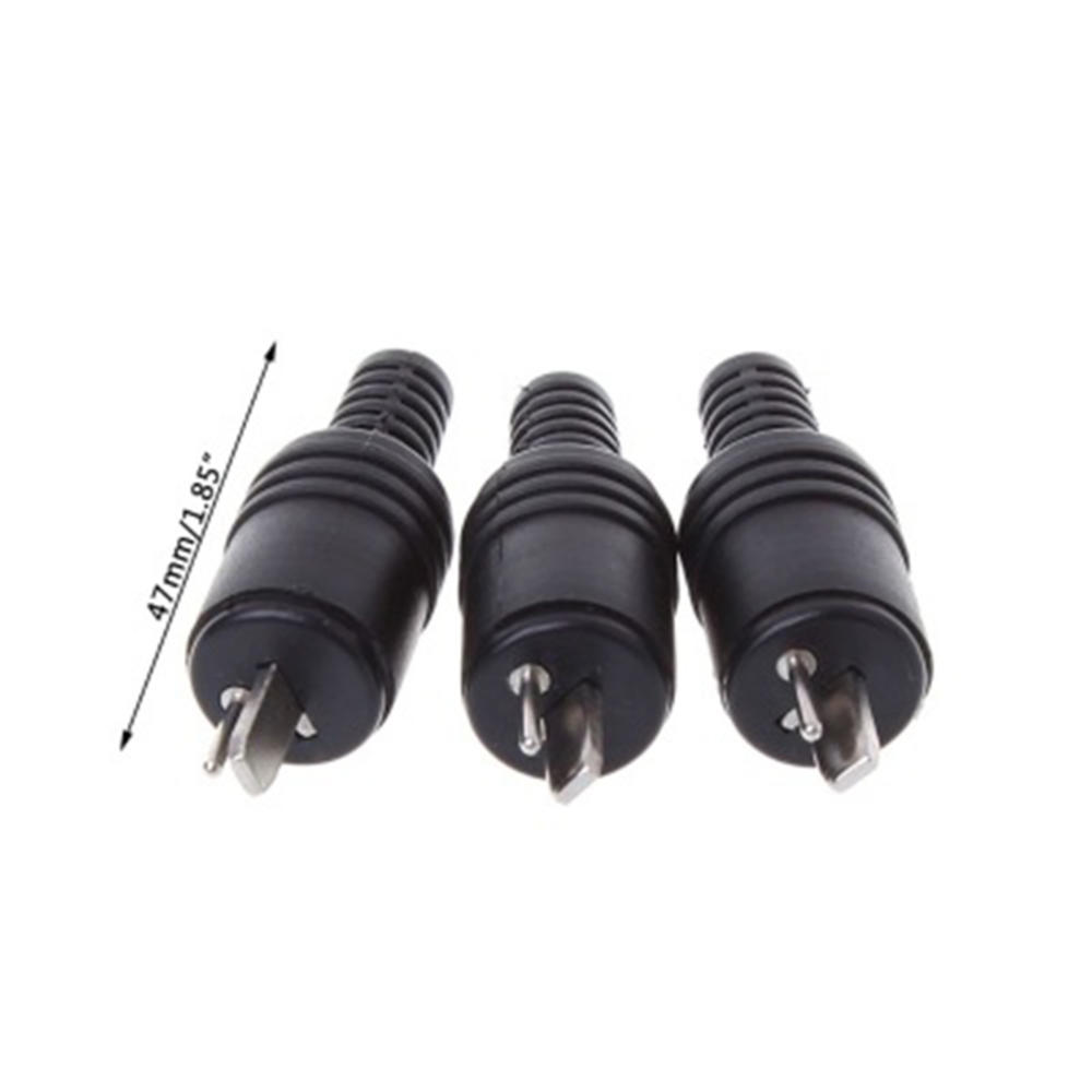2 pcs 2 pin Black DIN Plug Speaker and HiFi Connector Screw Terminals Connector Power Audio Lamp Signal Plug Adapters