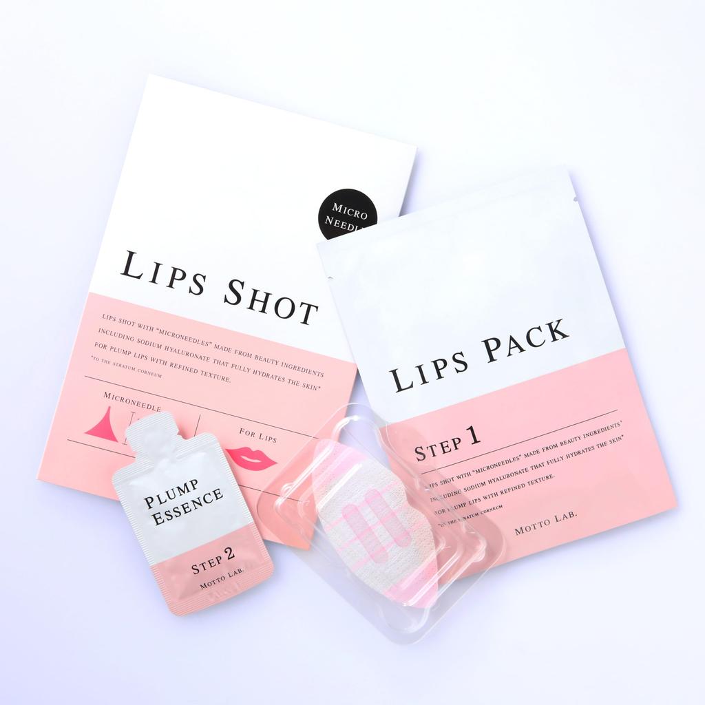 Official Lip Shot Microneedle Patch Lip Mask with Hyaluronic Moisturizing Lip Care Serum Acid, (1 Pack)