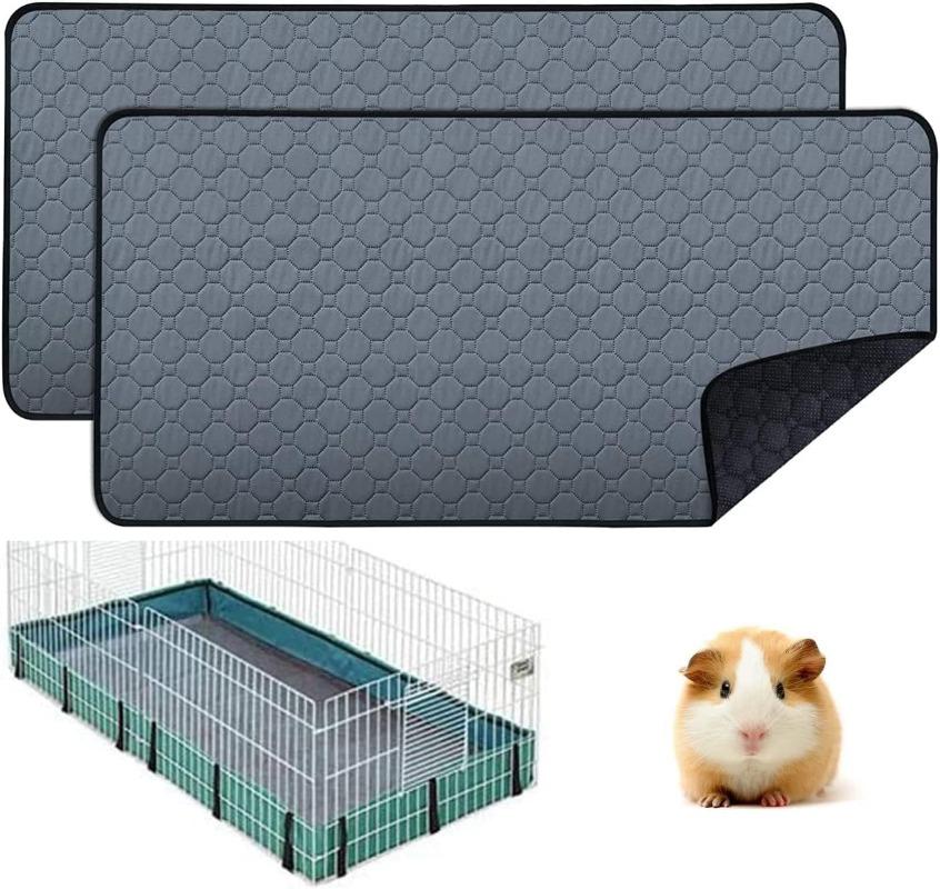 Reusable Washable Non-slip Urine Pad for Guinea Pigs, Cage Liner Beds for Rabbit Pets, and All-season Cat and Dog Training Pads