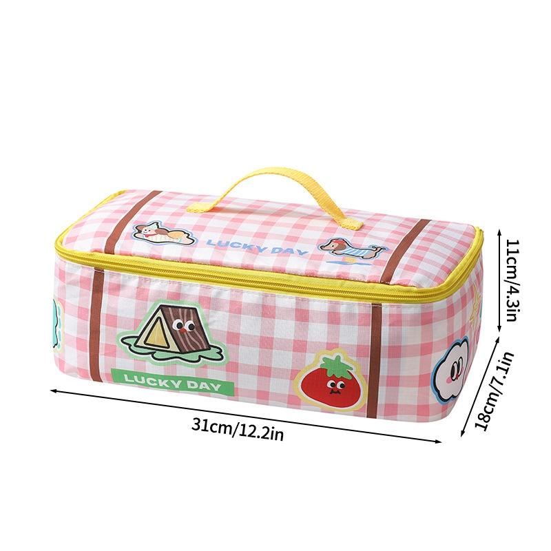 Cartoon Clothing Storage Bag Waterproof Storage Travel Handbag Portable Pouch Organizer Underwear Storage Bag Seasonal Storage