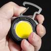 Mini Keychain Flashlight Rechargeable Work Light Portable Travel Torch Pocket Flash Light with Folding Bracket Bottle Opener