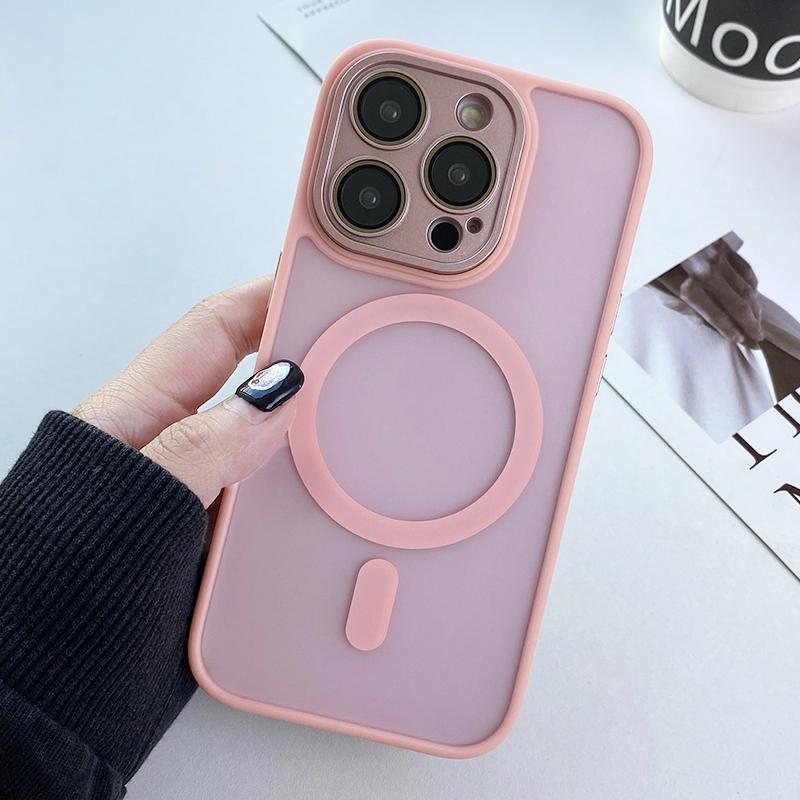Frosted Armor Magnetic Magsafe Translunt Case For iPhone 11 12 13 14 Plus 15 16 Pro Max Wireless Charge Lens Protection Cover