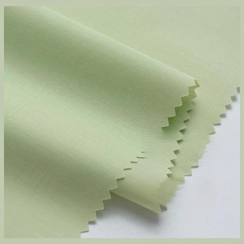 Plain Combed Cotton Fabric Poplin for Clothes Shirt Dresses Sewing High-grade Smooth Skirts Cloth Thin Anti-wrinkle