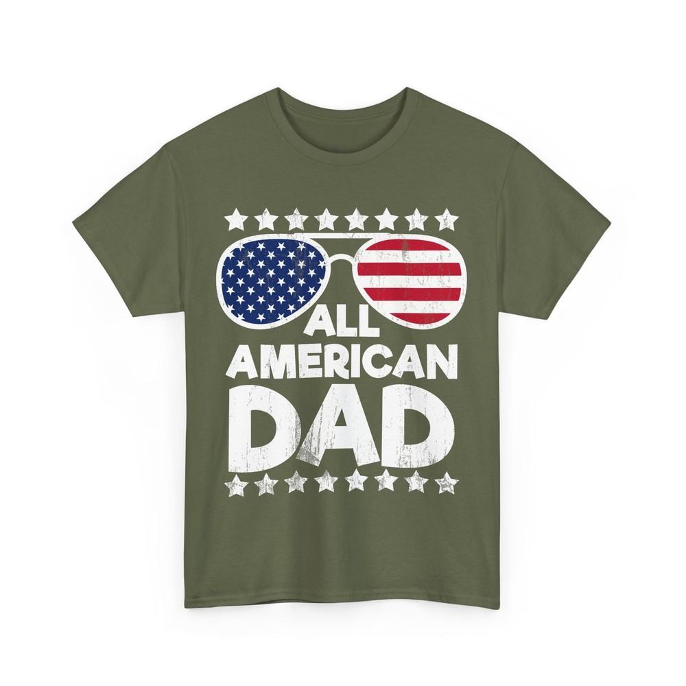 Dad 4th of July Shirt, All American Dad Fourth of July Dad Vintage Shirt