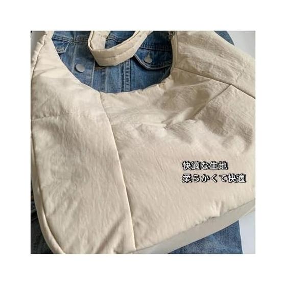 [ChopEase] Tote Bag, Quilted, Shoulder Mother's Hand, Women's, Zippered, Large Capacity, A4, Lightweight, Shoulder Bag, Stylish, Nylon, Large Cotton