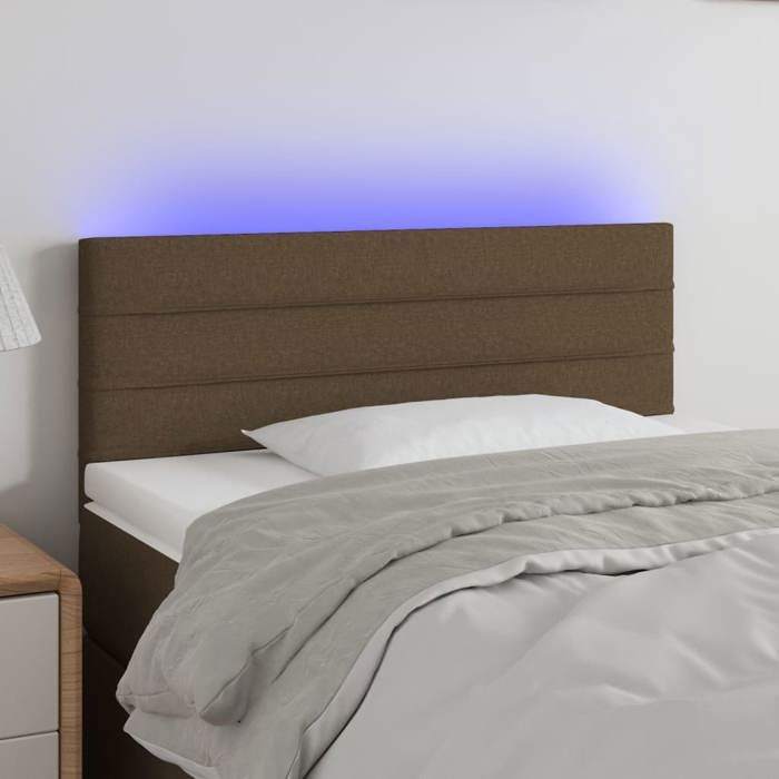 VidaXL LED Headboard Bedroom Furniture Single Bed Accessory Headboard Interior Dark Brown 3121745