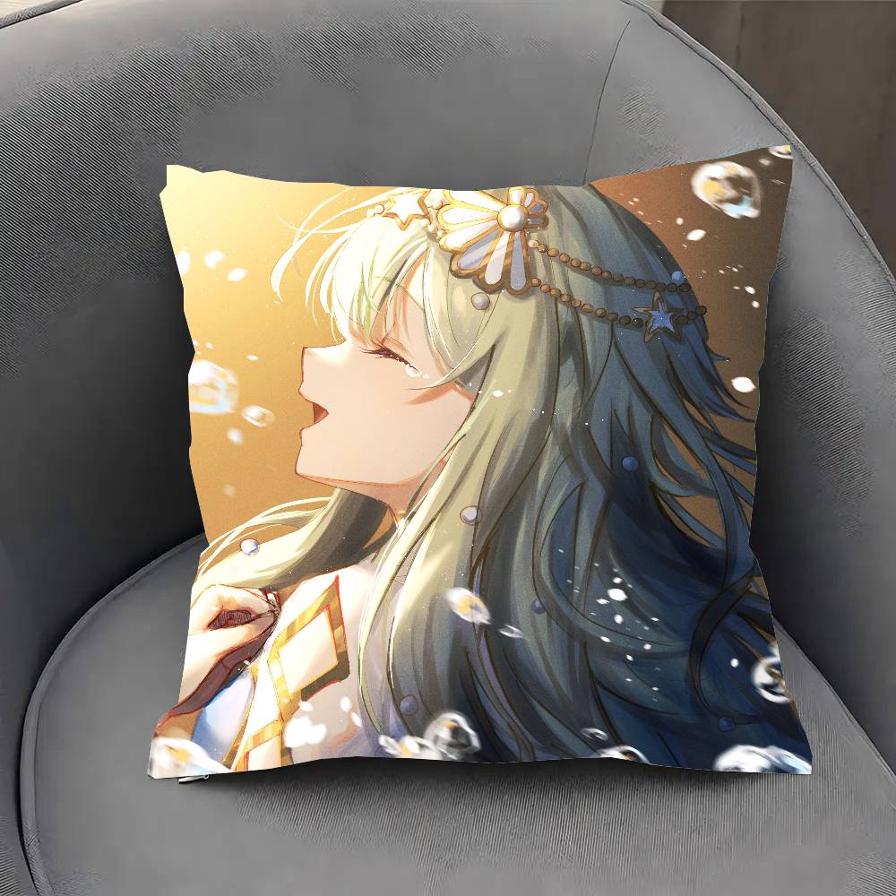 Anime Kusanagi Nene P-Project Kuddfodral Mode Fyrkantigt Kuddfodral Sovrum Soffrum Ins Dekoration Fritid