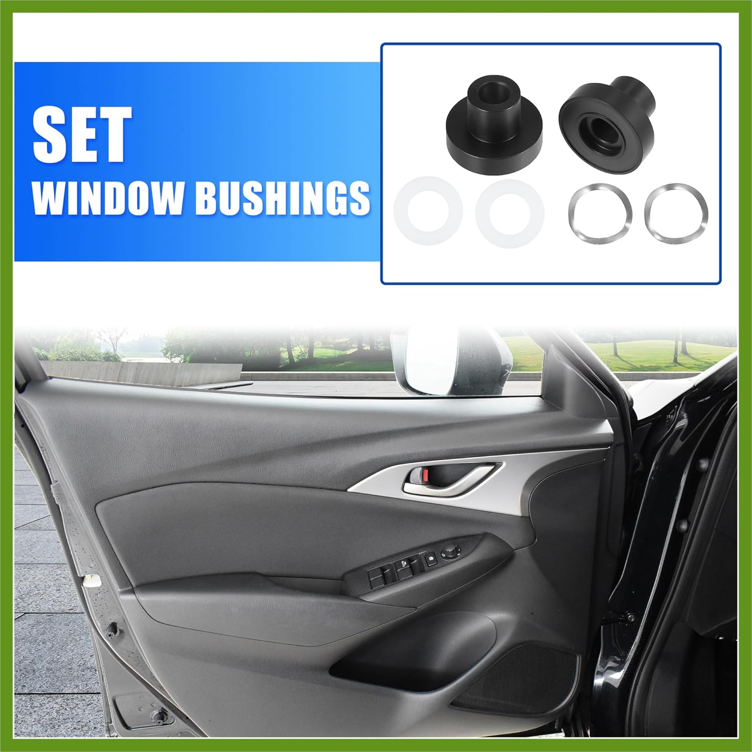 1Set Window Bushings Fits for Mazda Miata Base Convertible 2 Door 1990-2005 Replaces 909-925 Replace Parts Vehicle Components