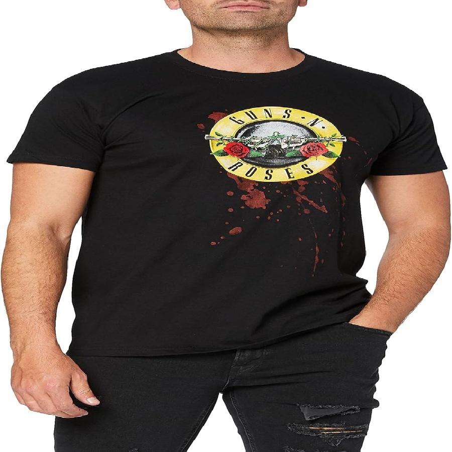 Guns N’ Roses Men s Bullet T-Shirt Black S