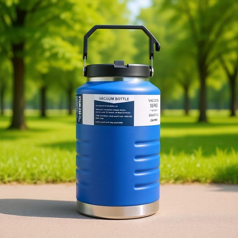 50oz/67oz Large Capacity Double-Wall Vacuum Insulated Stainless Steel Water Bottle Leakproof Thermal Cup with Straw Lid & Handle