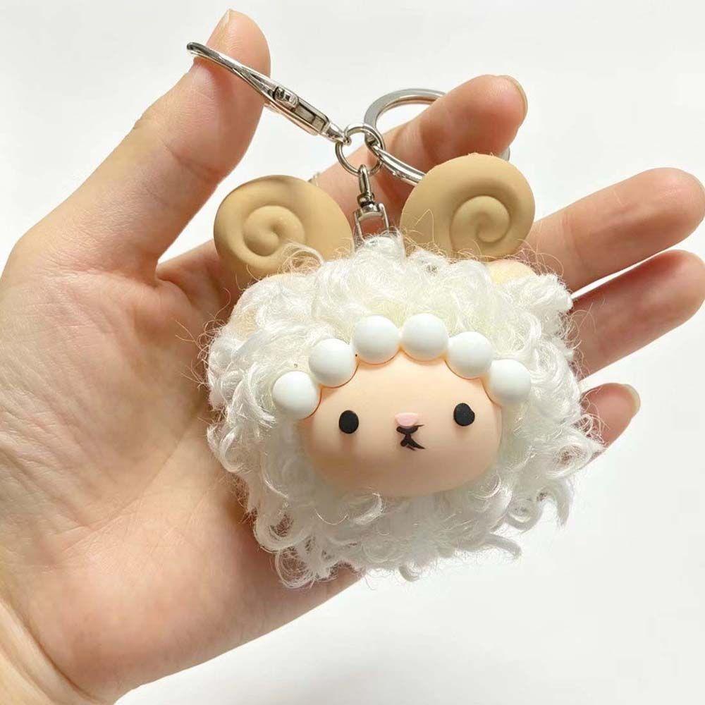 Mini Size Miniature Plush Sheep Doll Pastel Colors Animal Hanging Ornament Trendy Girls