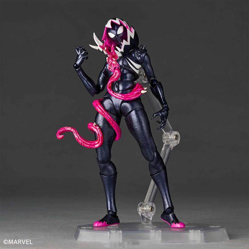 Kaiyodo Gwenom Revoltech Amazing Yamaguchi Venomized Gwen Stacy Anime Action Figure Model Collectible Gift Toys