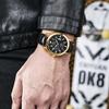 Men Luminous Watch with Faux Leather Strap Round Dial Calendar Casual Formal Watch Accurate Quartz Analog Wristwatch Birthday Gift