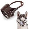 Dog Muzzle Leather, Comfort Secure Anti-barking Muzzles For Dog, Breathable And Adjustable, Allows Drinking And Eating(coffee)
