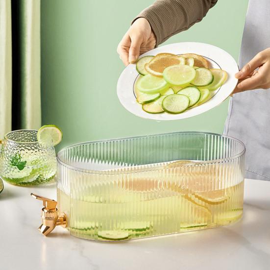 5,3 l lednice, rychlovarná konvice, velká kapacita s kohoutkem, odolná proti teplu a chladu, nepropustná, potravinářská, džus pro snadné čištění pro domácnost