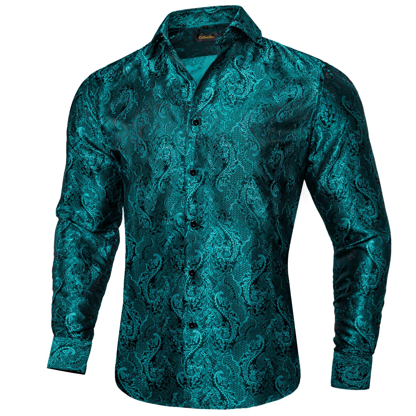 

Мужская шёлковая рубашка с длинными рукавами S