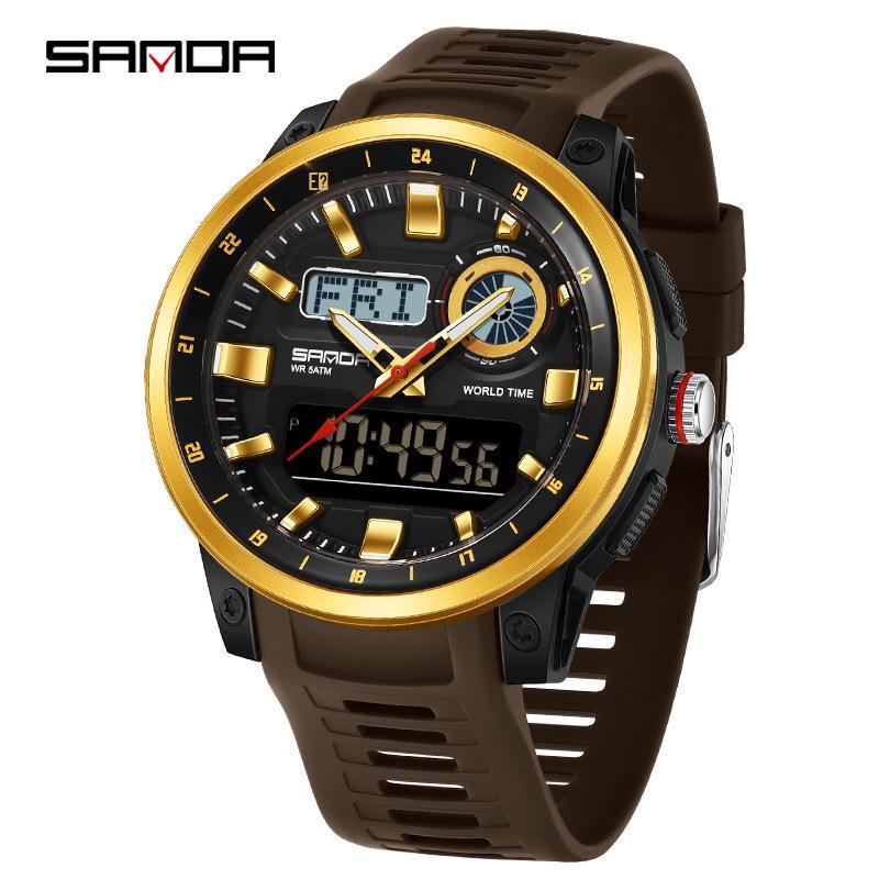 Sanda Unisex Digital Sports Watch with 4 Alarms, Outdoor Stopwatch, and Running Timer