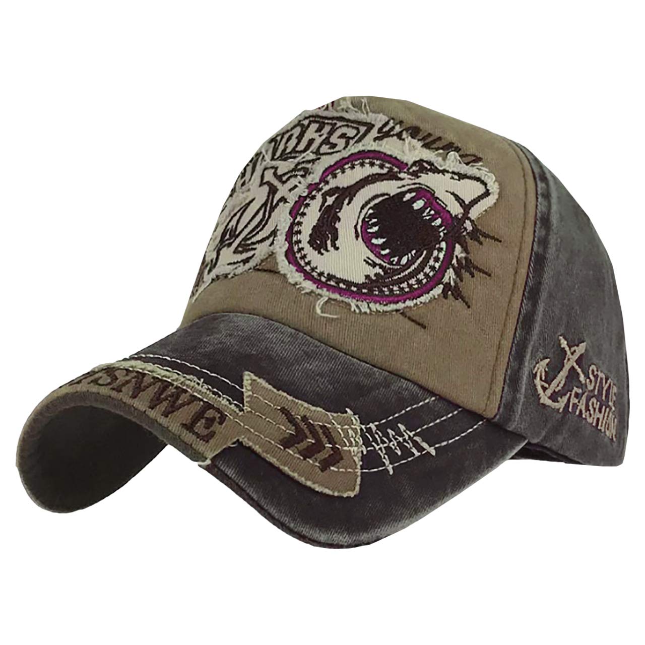 

WHITE FANG Hat Vintage Damaged Cap Shark Shark Jaws Patch CA412 Men s (04 Coffee)