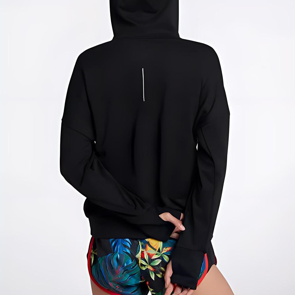 Nike Solid Color Sports Zip Quick-Dry Jacket Women jackets Black AO0323-010