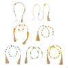 Easter Bead Garland with Wood Elements for Spring Celebrations And Home Decor