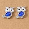 10pcs Cute Animal Charms Crystal Owl Pendants for Jewelry Making DIY Necklace Earrings Bracelet Accessories Supplies