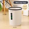 Large Capacity White Rubber Household Trash Can