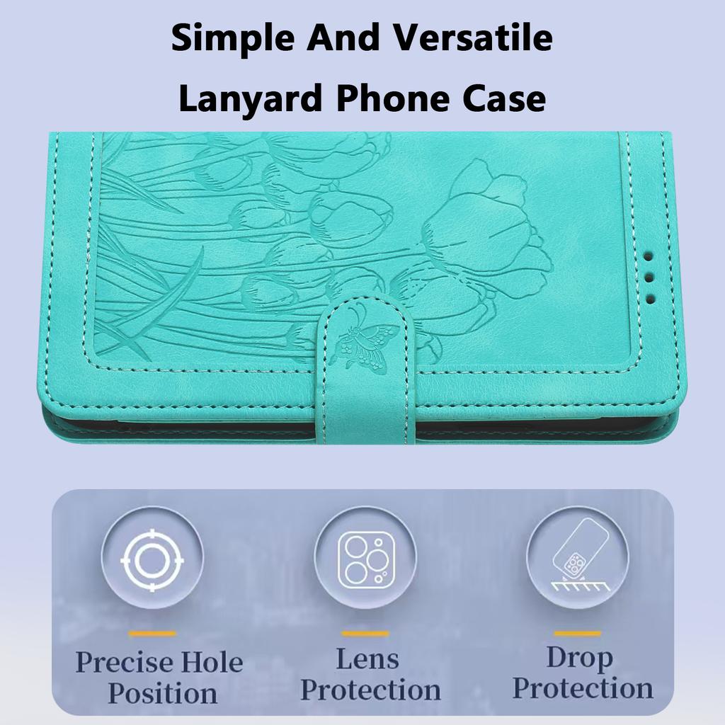 For Xiaomi Poco M6 Pro 4G/Redmi Note 13 Pro 4G Case Tulip Leather Phone Cover with 5 Card Slots Wallet