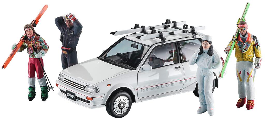 Hasegawa Toyota Starlet EP71 Si White Limited Ski version plastic model 20610 1/24 (3 door)