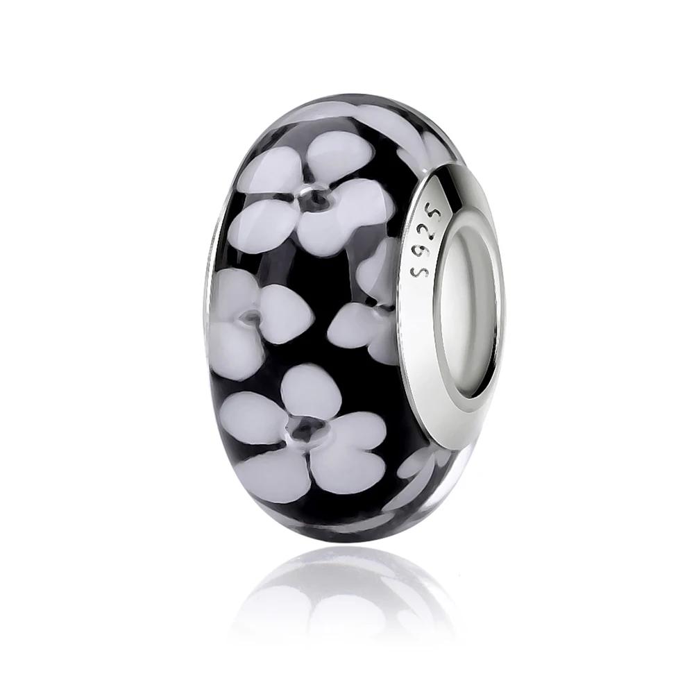 925 Silver Murano Glass Charms Fit Original Bracelets Round Murano Glass Charms Beads DIY Women Jewelry Gifts For Women