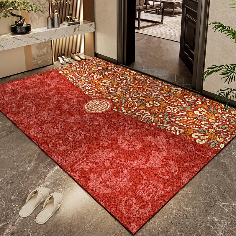 Festive Entry and Exit, Safe Door Wire Ring, Home Floor Mat, Entry Door, Dirt-resistant PVC Sand Scraping and Dust Removal Foot Mat