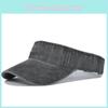 Summer Unisex Washed Denim Sun Hat Solid Color Running Cap Topless Duck Tongue Hat Sunhat
