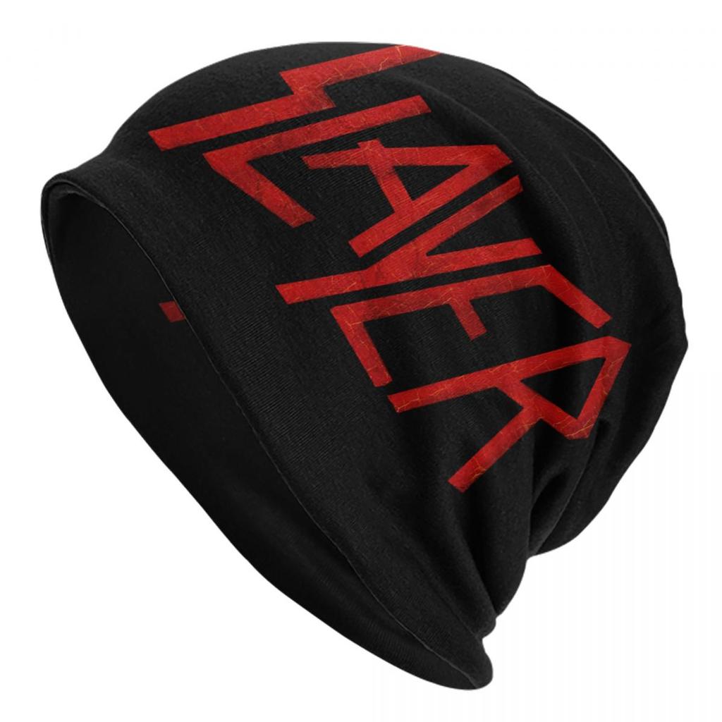 Custom Heavy Metal Rock Slayers Logo Bonnet Hat Knit Hats Unisex Women Hip Hop Unisex Band Winter Warm Beanies Cap