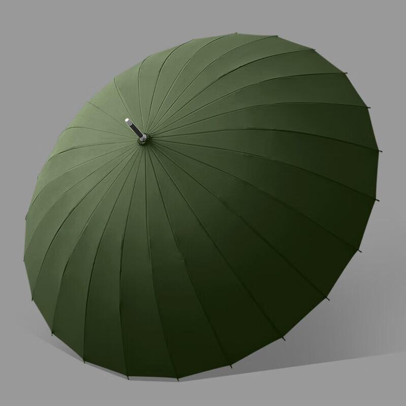 Men s 24-Rib Wood Handle Oversized Windproof Umbrella