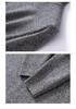Men's High Neck Cashmere Sweater - Double Ply, Thick, Solid Color Knitwear for Autumn/Winter.