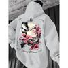 2026 Vintage Dragon Sakura Cherry Blossom Print Hoodie Unisex Harajuku Streetwear Pullover Hooded Sweatshirt Men Women Casual Long Sleeve Top