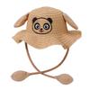 Rabbit Hat Children'S Straw Hat Summer Sun Protection Visor Hat Ear Moving Hat Cute Panda Airbag Hat