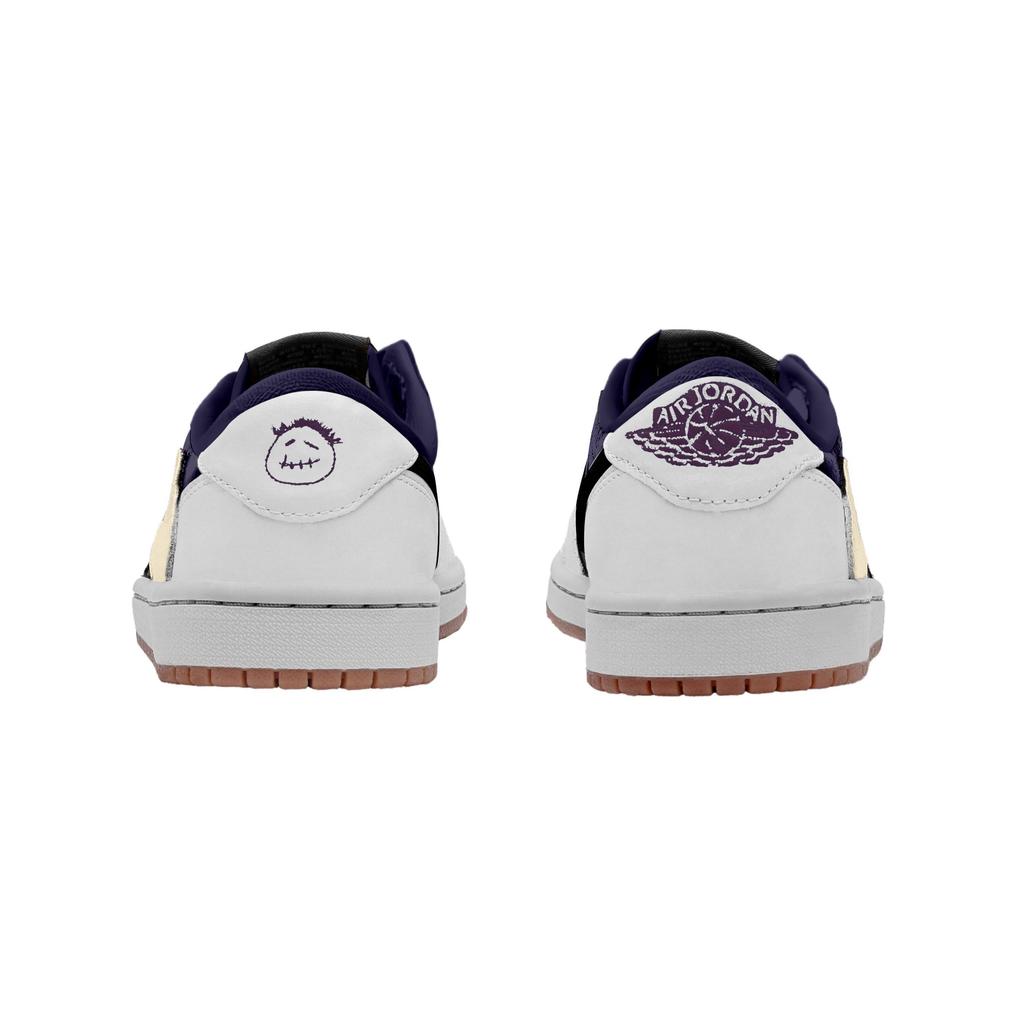 Travis Scott X Jordan Air Jordan 1 Vintage Basketball Shoes Unisex Low Top Blue DZ4137-700(Team723-)