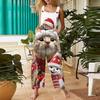 Women's Casual Christmas Printed Jumpsuit Sleeveless Printed Cotton Jumpsuit
