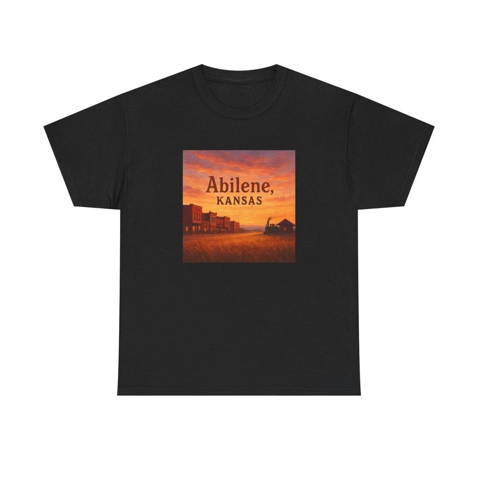 

Unisex Adult T Shirt Abilene Kansas Prairie Sunset Art 4XL