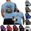 Men's Short Sleeve Crew Neck T-Shirt Lightweight Cotton Blend Casual Fit Graphic Print Racing Inspired Design