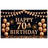 Party Backdrop Cake Decoration Birthday Decor 70th Birthday Banner Colorful Bunting Milestone Celebration Banner For Party