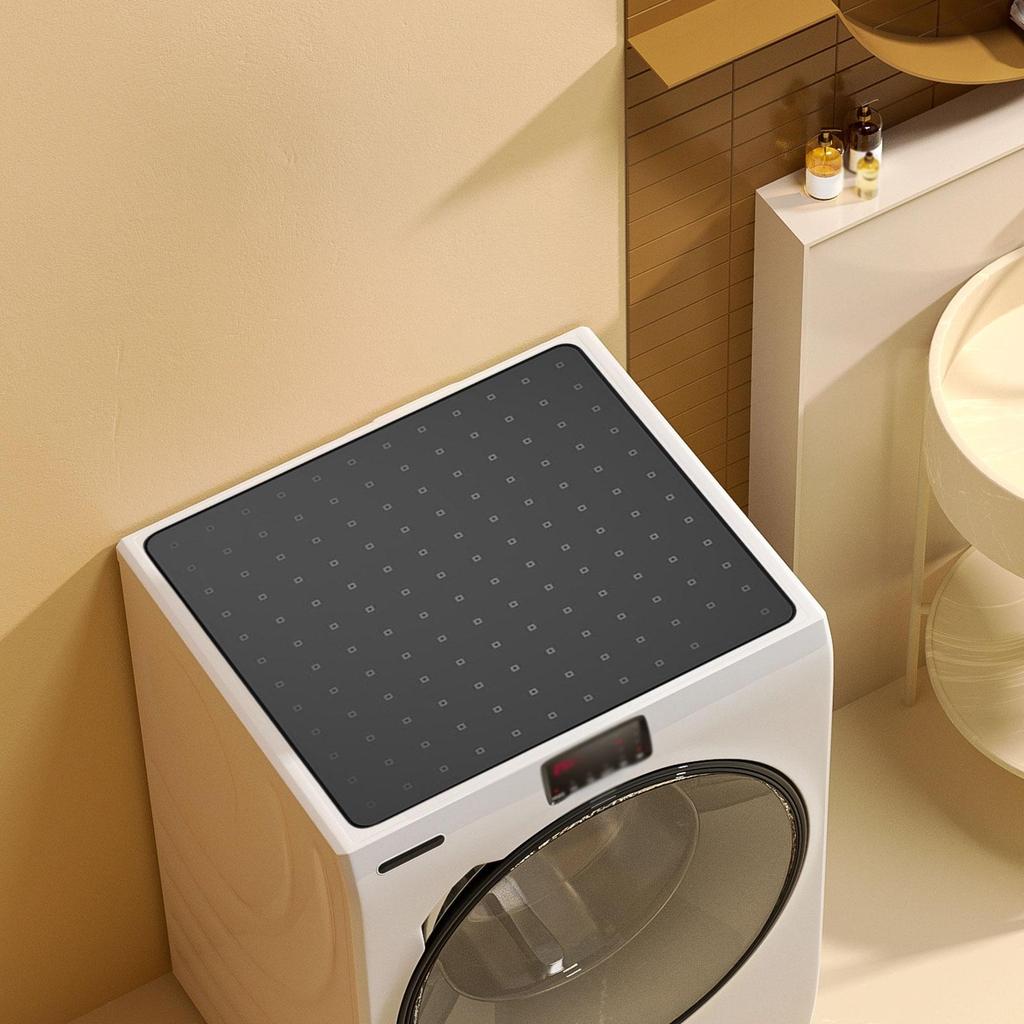 Silicone Washing Machine Cover Rectangular Dustproof Waterproof Dryer Top Protector Mat for Mini Washing Machines