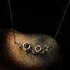 Plum Blossom Necklace Female Simple Personality Handmade Short Literary And Creative Flower Collarbone Chain Silver Plexiglass