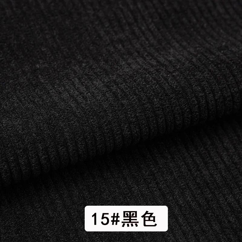 Corduroy Fabric Plain Medium Thick Strip Winter By The Meter for Clothes Bags Pant Shirts Sofa Sewing Soft Cloth Wearable Yellow