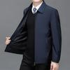 Herren Business Casual Übergangs-Verwaltungsjacke mit Plus-Samt für Väter mittleren Alters