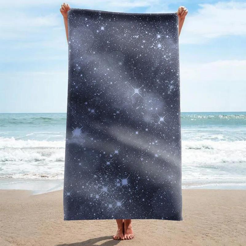 Starry Sky Bath Towels Mysterious Universe Galaxy Beach Towel Bathroom Sport Towel Microfiber Shower Quick Dry Swimming Cover